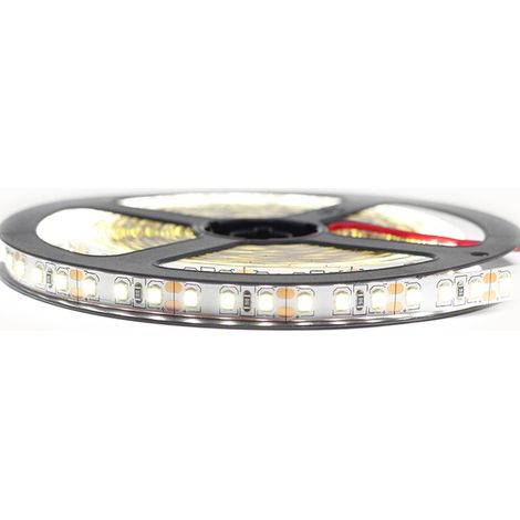Kit de cinta profesional 2835 - 120 leds/m - 5 metros Blanco frío o blanco cálido en interiores (IP20)  Transformador: Fuente de alimentación incluida - LED de color: Blanco cálido (2800-3200K)