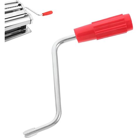 Manivelle Manuelle Universelle pour Machine à Pâtes, Laminoir/Nouilles - Poignée de Remplacement Ergonomique en Métal, Compatible avec la Plupart des Machines à Pâtes Domestiques (Rouge) (1/5)