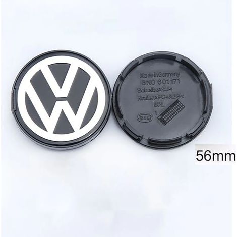 4 pièces cache-moyeux 56mm pour Volkswagen, bouchons de jante avec logo, accessoire tuning pour roues de voiture.