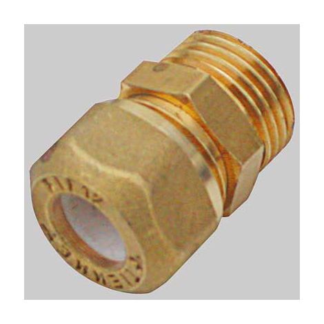 RACCORDO DIRITTO MASCHIO CON OGIVA P.T.E.F.  18 x 1/2  3/4 x 1/2     TIEMME