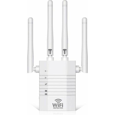 Amplificateur WiFi Répéteur WiFi 1200Mbps Amplificateur WiFi Puissant 5GHz/2.4GHz Repeteur WiFi avec 2 Port Ethernet , Couvre jusqu'à 180㎡ , Compatible avec Toutes Les Routeur (1/4)