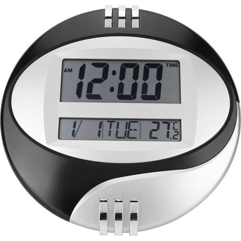 Horloge Murale Électronique avec Thermomètre pour Salon et Chambre - Réveil et Affichage Température (1/5)