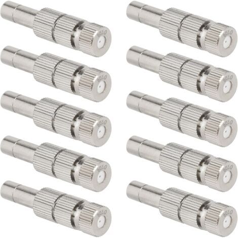 Lot de 10 Buses Brumisation Basse Pression 0,8 mm en Céramique, Laiton avec Filtre pour Connecteur 6 - (1/5)