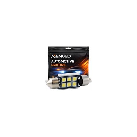 1 x AMPOULE C5W C7W 6-LED Super Canbus 450Lms XENLED - GOLD - Blanc 12V (1/5)