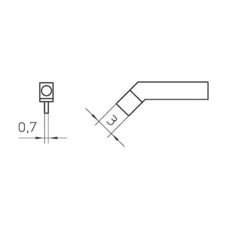 Weller RTW3 Punta di saldatura Forma a scalpello, dritta Dimensione punta 3 mm Contenuto 1 pz. (1/2)