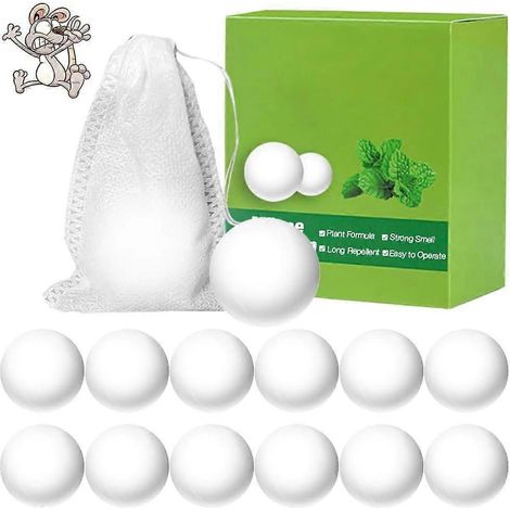 Répulsif anti-souris, lot de 4 sachets, répulsif contre les rongeurs et les taupes, avec 4 sacs de protection. Convient également pour le jardin. Taille : 12 pièces. (1/4)