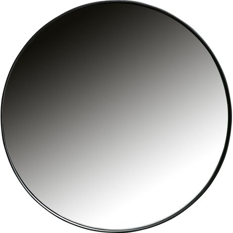 Miroir rond 50cm contour métal noir LIVOIRE (1/5)