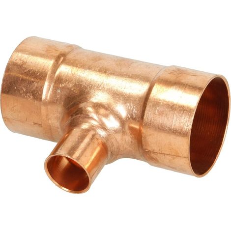 Raccord à braser cuivre té réduit 76 x 35 x 76 mm