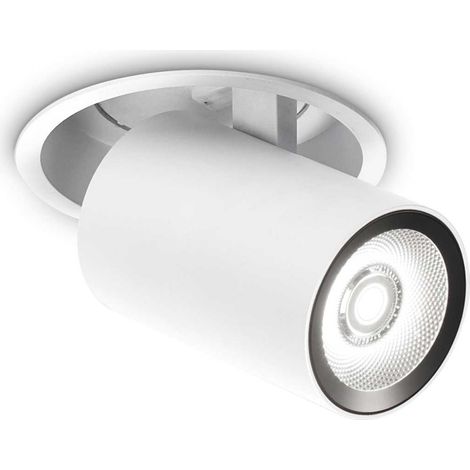 Faretto Tubolare Moderno Nova Alluminio Bianco 1 Luce 12W 3000K Luce Calda