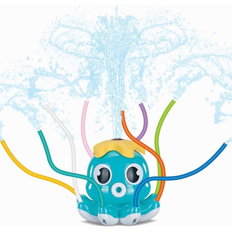 Poulpe arroseur rotatif extérieur pour enfants jouet d'eau estival garçons et filles jeu aquatique multicolore (1/5)