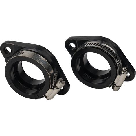 Adaptateur de bride de collecteur de en caoutchouc noir pour PWK 28 mm 30 mm Moto ATV UTV tout-terrain (1/4)