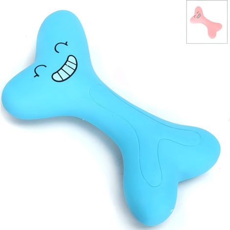 Os en latex avec visage souriant pour chiens, anti-anxiété