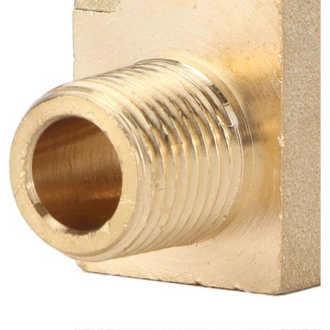 Té en laiton massif, filetage extérieur, mâle 1/8 NPT, 1000 PSI f54 (1/5)