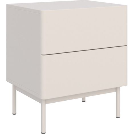 Selsey OLIO - Table de chevet avec 2 tiroirs - 50 cm - cachemire (1/5)