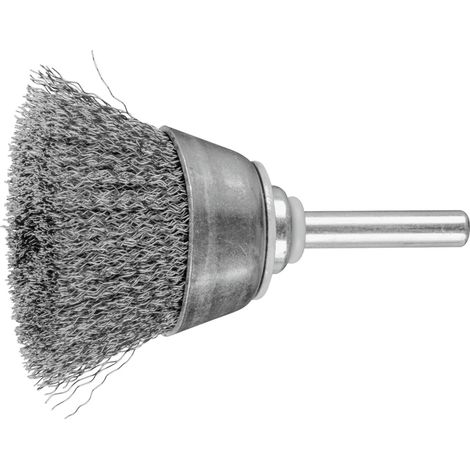 PFERD TOOLS Topfbürste ungezopft TBU Ø40mm Schaft-Ø6 mm Stahl-Draht-Ø0,20