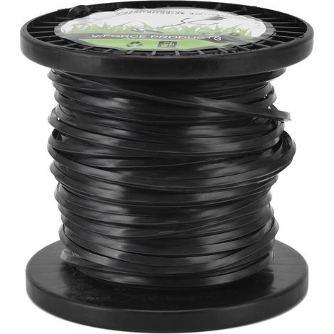Fil de débroussailleuse, 3,3 mm en nylon noir à faible bruit pour débroussailleuse à haute efficacité de coupe Bobine de rechange compatible avec la plupart des tondeuses à gazon pour(30 meters) (1/5)