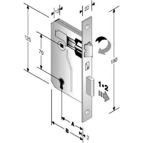 Serrure Patent Mm 8X70 E35 Bq Gb