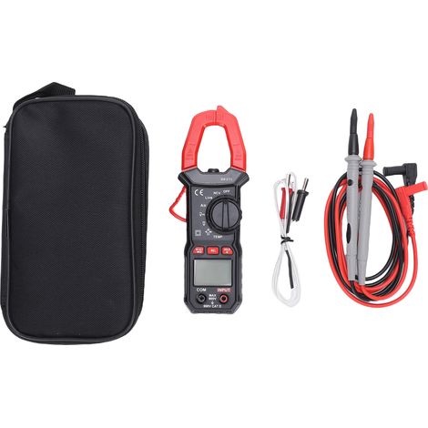 SK213 Digital Clamp Meter Multimeter 6000 Counts AC DC Current/Voltage Resistance, Capacitance, Temp, NCV, Diodes, Continuity High Accuracy Digital Tester with Backlight and Flashlight Function SK213