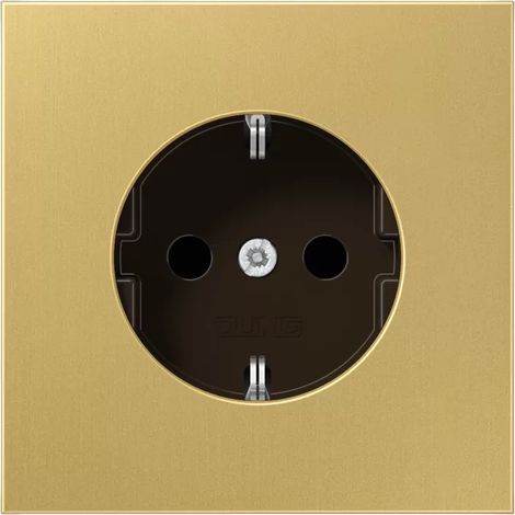 Jung SCHUKO®-Steckdose, 16 A 250 V , Schraubklemmen, Serie LS, Messing classic ME 1521 C