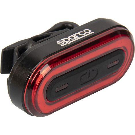 Sparco Fanalino posterioreper bicicletta in alluminio e silicone impermeabile e ricaricabile (1/5)