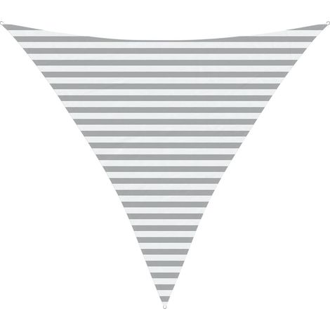 vidaXL Sun Shade Sail Light Grey and White 3.6 x 3.6 x 3.6 m