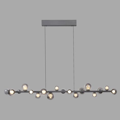 Lampe pendante de table à manger Pure E-Popup 18L - avec verre fumé - 2558-15