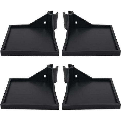 Eckregal für Growzelt (4er-Set), 16 mm, Growzeltzubehör, schwarz