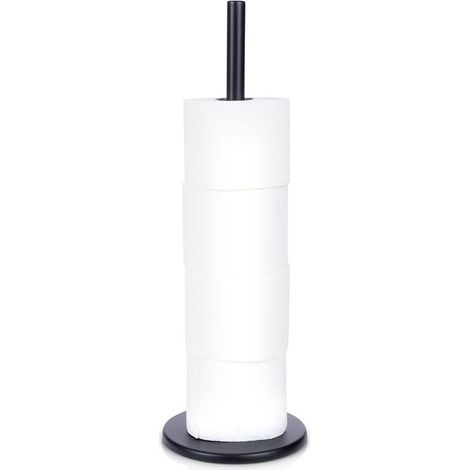 Porte rouleau papier toilette noir élégant acier inoxydable (1/5)