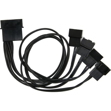 Adaptateur PWM pour ventilateur, 4 broches, câble d'alimentation d'extension durable à 3 broches pour ordinateur de bureau (1/5)