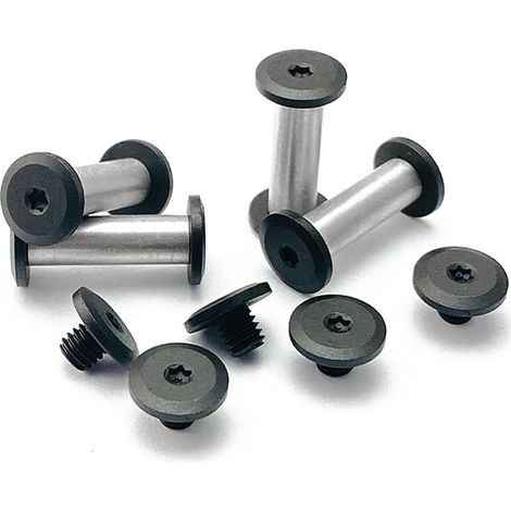 Vis porte-outils EDC- rivets tactiques- Torx en acier inoxydable- pour la réparation d'outils (M4- 5 mm x 19 mm) (paquet de 10) (1/5)