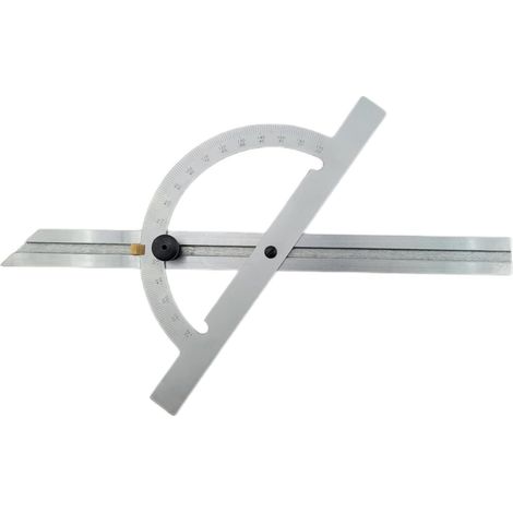 1 Rapporteur De Précision, Rail Réglable 10-170°, Chrome Mat, Vis Métal, Pour Bois Métal Plastique (1/5)