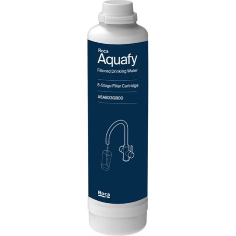 Filtre cartouche à 5 étapes ROCA Aquafy pour mitigeur de cuisine avec eau filtrée (1/4)