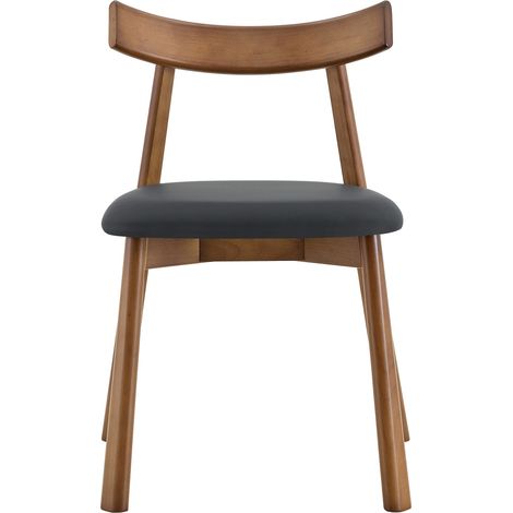 Set di 2 sedie da pranzo in legno con seduta imbottita e schienale ergonomico (1/5)
