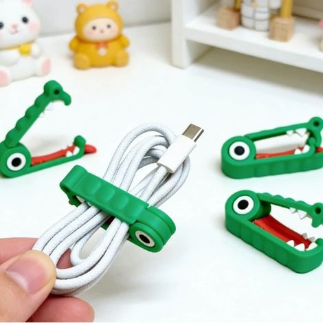 1 attache-câble Velcro réutilisable, organiseur de câbles mignon pour une gestion optimale, idéale pour la maison, le bureau et la voiture (1/5)