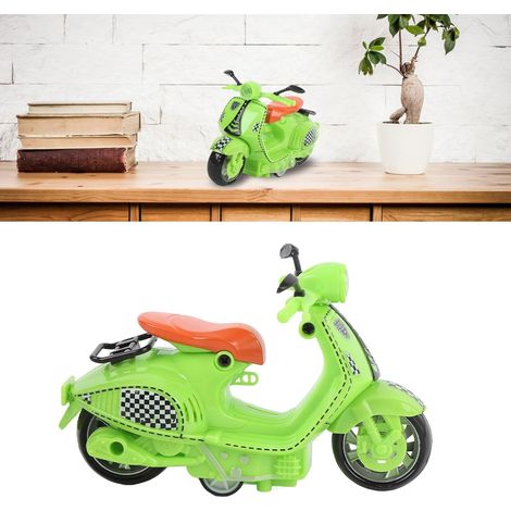 Vintage Vehicles Motorcycle Model Decoration, Iron Motorcycle Miniature Sculpture for Table Book Shelf Decor (Green) (1/5)