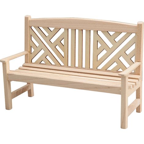 Banc De Jardin Miniature En Bois - Échelle 1 12 - Pour Maison De Poupée Et Décoration De Jardin Miniature - Non Peint - À Monter Soi-Même - 1 Pièce