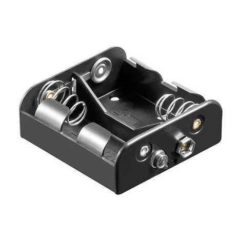 Support de pile 2x LR14 (C) Goobay 11455 raccordement par empreinte pile 9V (L x l x H) 62.5 x 55.8 (1/2)