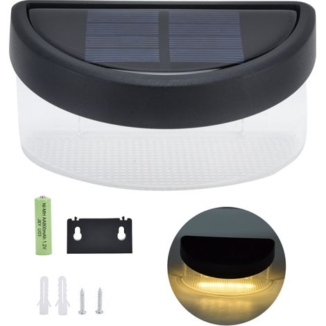 LED Solar-Gartenleuchte, Außenzaunbeleuchtung mit warmweißem Licht (1/5)