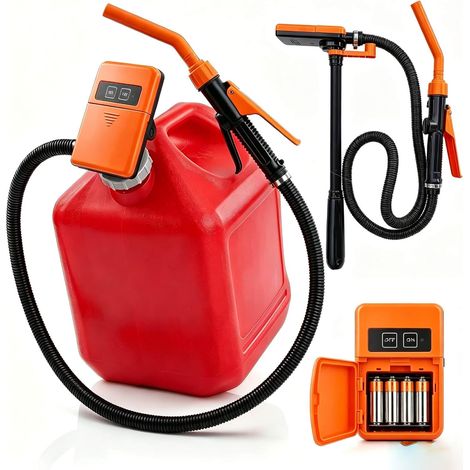 Pompe à Carburant Électrique, Pompe Manuelle Essence Diesel 2,4 GPM, à Piles, Tuyau Flexible, Pompe de Transfert pour Bidon, Pompe à Huile, Eau, pour Auto Garage Jardin (1/5)