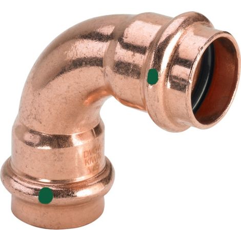Crimpenippel aus Kupfer 90° - Innengewinde Innengewinde ø16