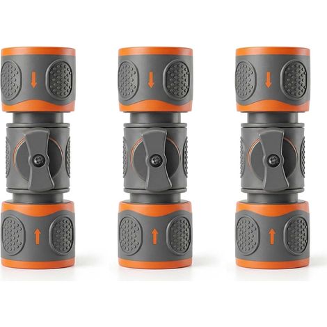 3 PCS Raccord Tuyau d'Arrosage avec Vanne de Régulation Raccord Rapide Anti Fuite pour Tuyau 1/2 Pouce et 3/4 Pouce pour Un Arrosage Connecteur Stop Eau pour Jardin et Lavage Voiture (1/5)