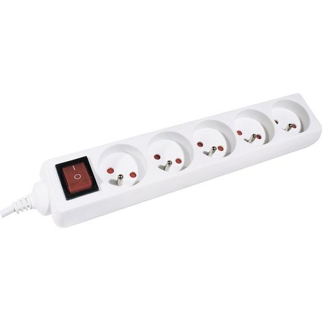 DEXLAN Multi-prises électrique, 5 prises inter 4 m, noir (808571)