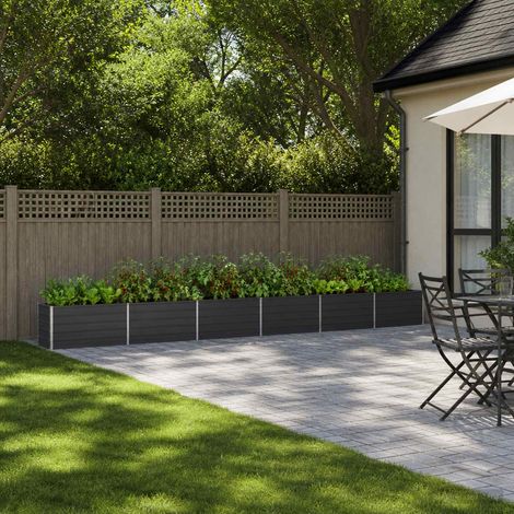 vidaXL Cama de Jardín Elevada Gris antracita 600 x 40 x 55 cm (1/5)