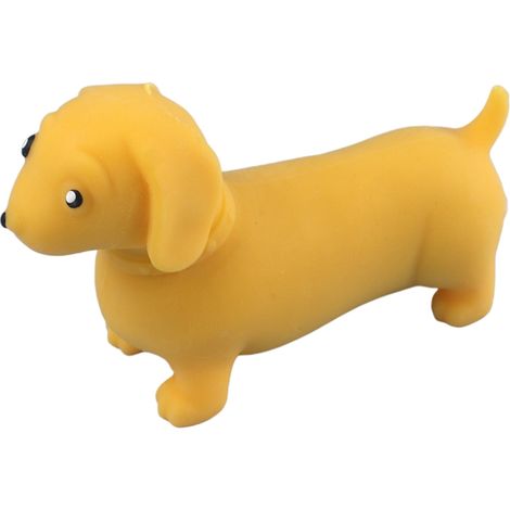 Lot étirable de 4 figurines chien teckel TPR rempli de sable pour torsion, traction et flexion, jouet anti-stress de décompression