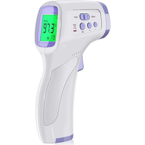 Thermomètre frontal pour adulte, thermomètre infrarouge sans contact (blanc)
