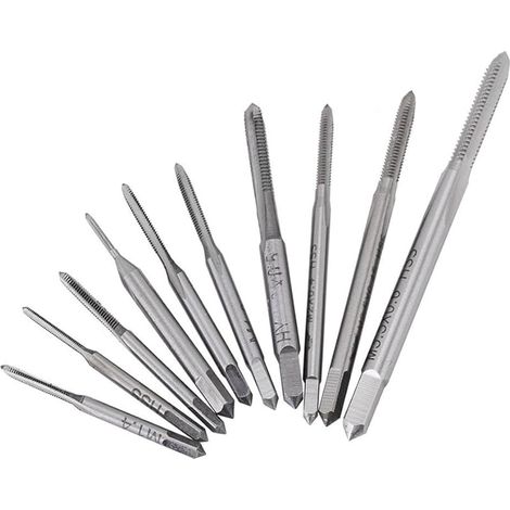 10 PCS Mini métrique haute vitesse en acier fileté taraud Kit M1 m1.2 m1.4 m1.6 m1.7 m1.8 m2 m2 m2.5 m3.5 m1.6 m1.7