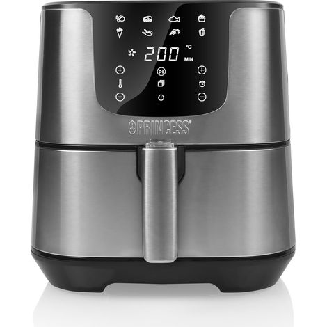 Princess Digital Aerofryer Deluxe XXL con 5.5 litri – 62,2% di Consumo Energetico in Meno – 1700 W – 8 Programmi – Acciaio Inox – Senza Olio – 182060 (1/5)