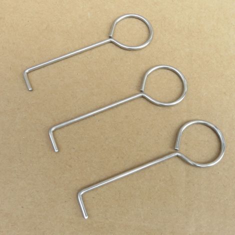Grenzüberschreitende Abtropfhaken, Abtropfringe aus Edelstahl, Grillhaken, Achternadeln, gerade Stangenhaken, Radhaken. (1/5)