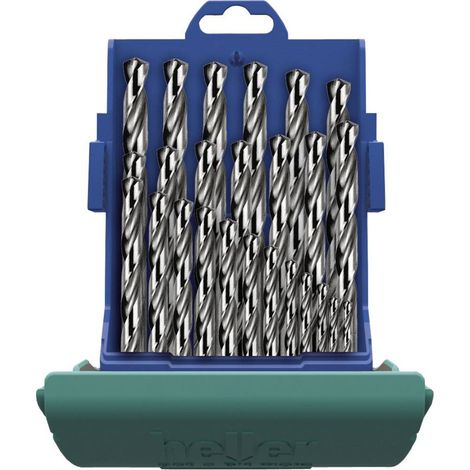 Heller 21961 7 HSS Jeu de forets pour le métal 19 pièces 1 mm, 1.5 mm, 2 mm, 2.5 mm, 3 mm, 3.5 mm, 4 mm, 4.5 mm, 5 mm, (1/3)