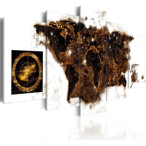 Quadro - Mappa marrone - 100x50 (1/4)